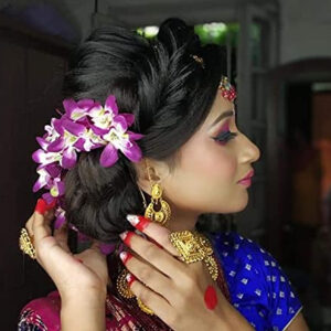 Artificial Orchid Flower Gajra Polycotto...