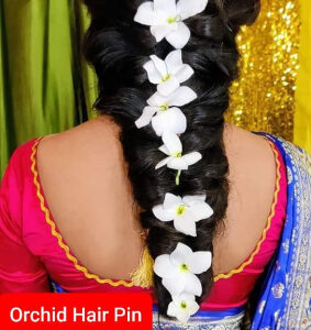 BengCraft White Orchid flower Hair Pin F...