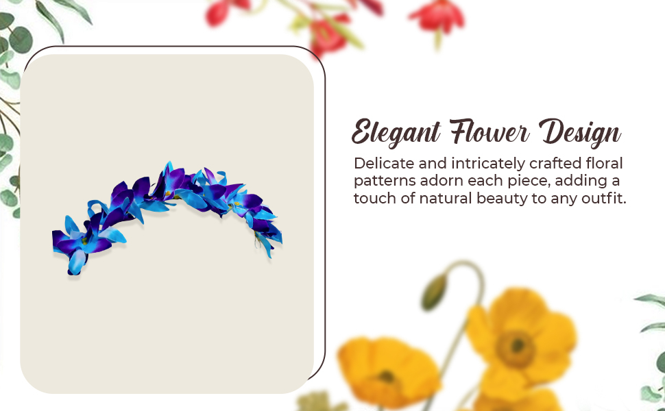 Artificial Orchid Flower Hair Pins for Women, Floral Hair Accessories SPN-JGSP
