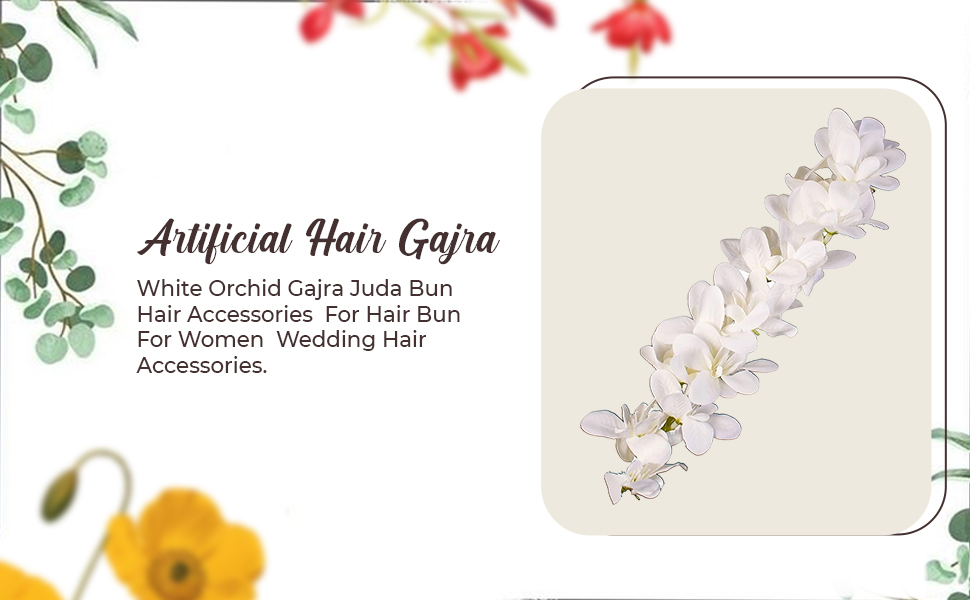 Artificial Orchid Flower Hair Pins for Women, Floral Hair Accessories SPN-JGSP