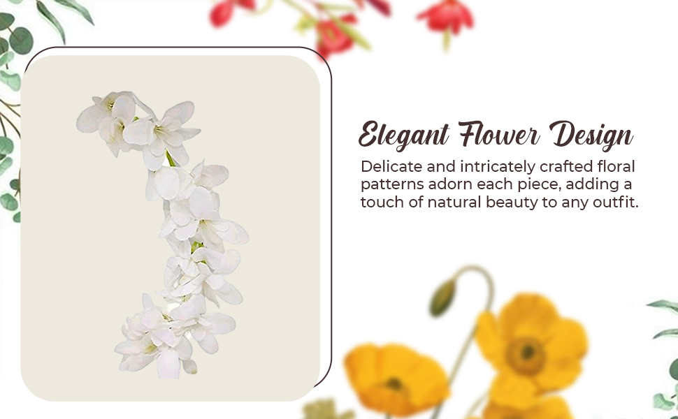 Artificial Orchid Flower Hair Pins for Women, Floral Hair Accessories SPN-JGSP