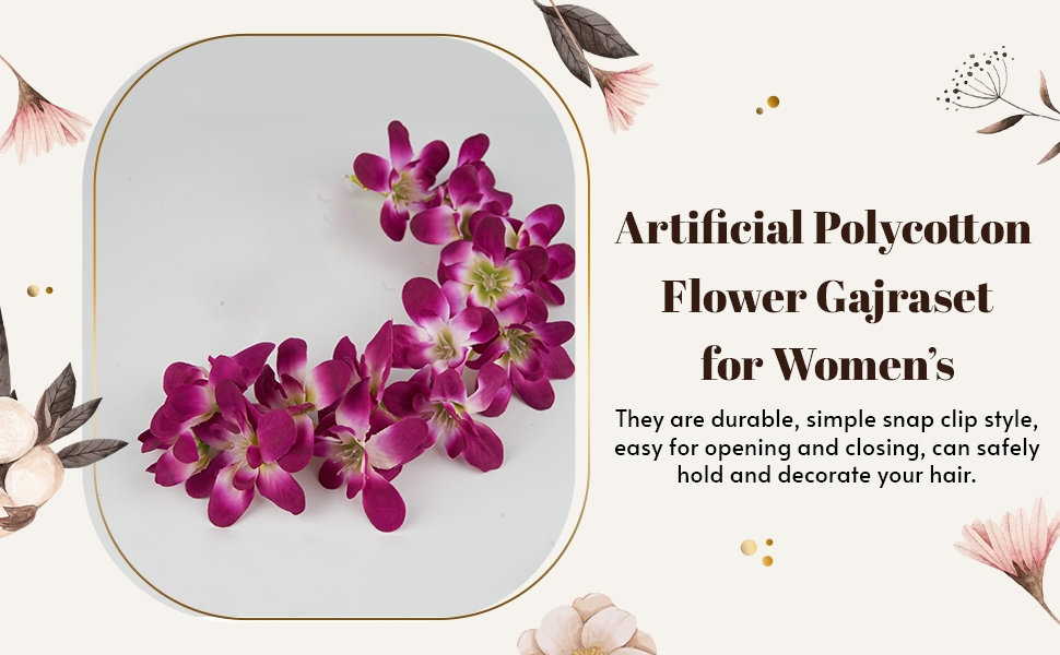 Artificial Polycotton Flower Gajra SPN-JGSP