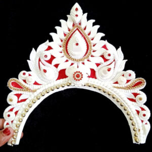 Women’s Bengali Bridal Crown, Whit...