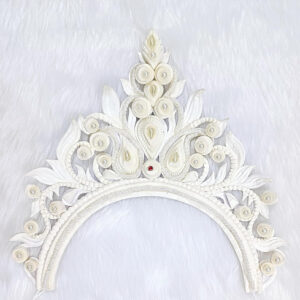 Women Wedding Bengali White Bridal Mukut...