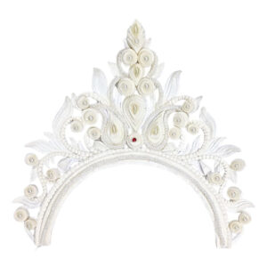 Women Wedding Bengali White Bridal Mukut...