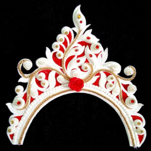 White Bridal Sola Crown Hair Accessories...