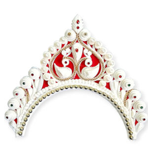 Bengali Style White Sola Bridal Crown, W...