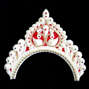 Bengali Style White Sola Bridal Crown, W...