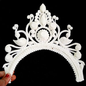 White Shola Bridal Crown for Women&#8217...