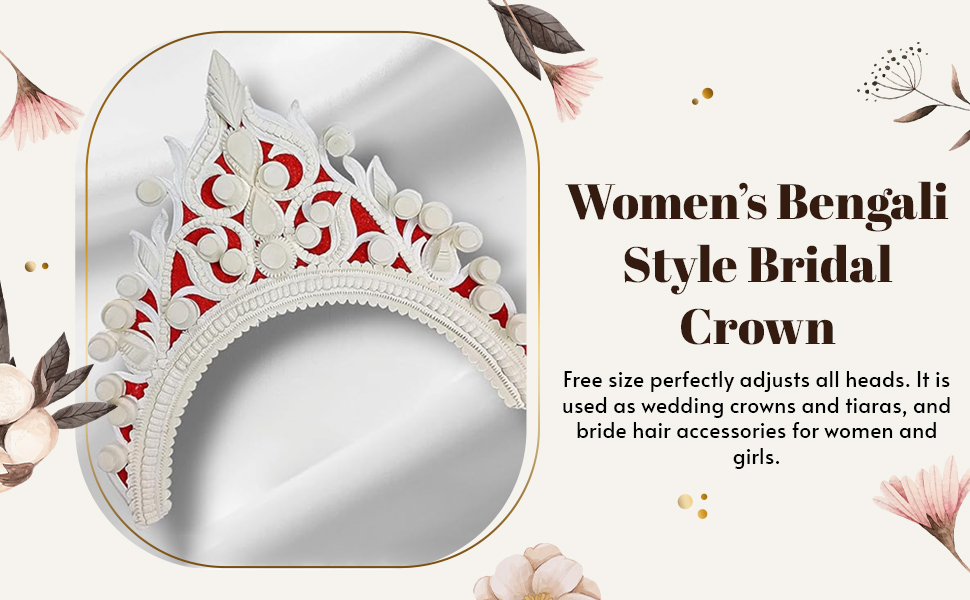 Women Bengali Style Bridal Crown/Mukut/Hair Accessories SPN-JGSP