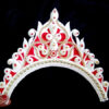BengCraft Crown Style Design Bridal Mukut Hair Accessories for Bengali Bride Wedding, Red White Golden Shola Biyer Mukut - Image 3