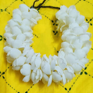 Women White Flower Gajra Hair Accessorie...