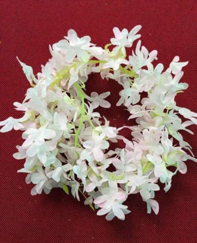 BengCraft Sada Jui White Jasmine Mogra Flower Gajra Hair Accessories for Women, Elegant Floral Hair Clips for Bun and Braided Hairstyles, Perfect Artificial Flowers for Weddings Festivals and Special Occasions - Image 4