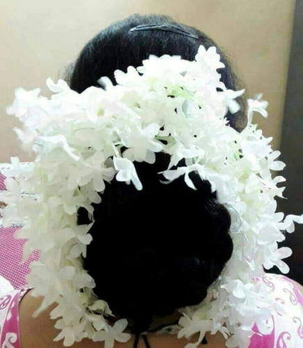 BengCraft Sada Jui White Jasmine Mogra Flower Gajra Hair Accessories for Women, Elegant Floral Hair Clips for Bun and Braided Hairstyles, Perfect Artificial Flowers for Weddings Festivals and Special Occasions - Image 9