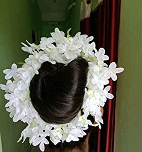Artificial White Jesmine Flower Gajra Ha...