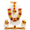 BengCraft Floral Made Flower Jewellery Set with Earrings and Maang Tika for Women and Girls for Haldi, Mehandi and Pre Shoot,