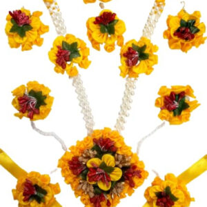 BengCraft Flower Necklace Set with Maang...