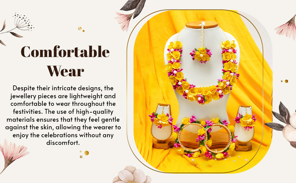 Artificial Flowers Design Jewellery set SPN-JGSP