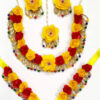 BengCraft Floral new jewellery set for bridal and bridemates (Mehandi/Haldi/Bridal/Baby Shower/Wedding) function and many other functions jewellery set for women necklace,earings,maagtika,bracelet - Image 2