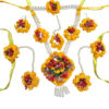 BengCraft Jewellery Wonderful Designer Flower Jewellery set for Bridal Neckacle Set for Women & Girls for Haldi, Mehandi, Wedding, Bridal & Baby Shower with Necklace, Earrings, Maang Tika & Bracelet