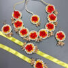 BengCraft Flower Designer Jewellery Set for Women and Girls Haldi Mehandi Bridal Haladi Mehendi Look Sangeet Function Jewellery set for beautiful look - Image 3