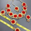 BengCraft Flower Designer Jewellery Set for Women and Girls Haldi Mehandi Bridal Haladi Mehendi Look Sangeet Function Jewellery set for beautiful look - Image 4