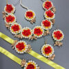 BengCraft Flower Designer Jewellery Set for Women and Girls Haldi Mehandi Bridal Haladi Mehendi Look Sangeet Function Jewellery set for beautiful look - Image 5