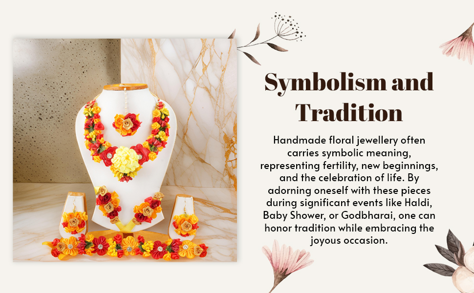 Artificial Flowers Design Jewellery set for Women & Girls SPN-JGSP