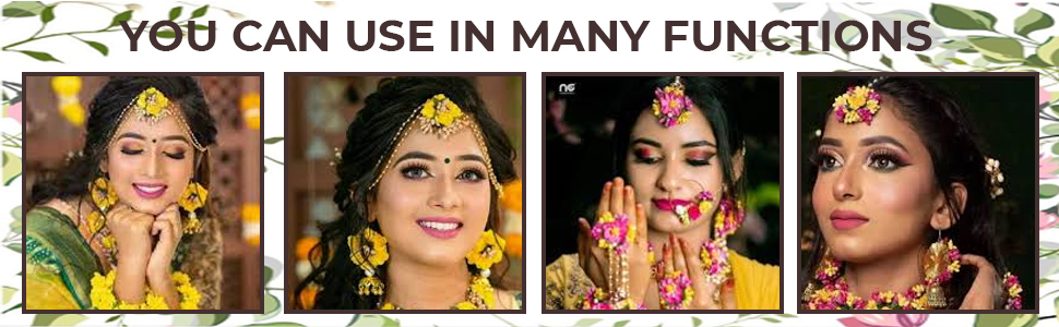 Trendy flower jewellery set for bridal and bridemates SPN-JGSP