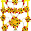 BengCraft Artificial Flower Jewellery for Brides Women's Haldi Weddings Marriages Mehandi Mehndi, Bridal Floral Jewels Set of Necklace Earrings Maang Tika Bracelets for Mom’s Baby Shower Godh Bharai