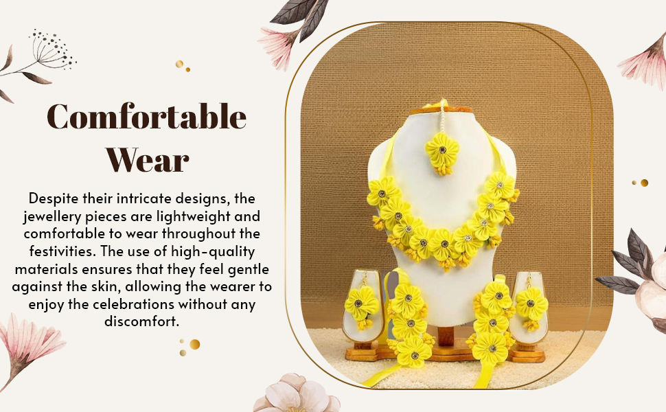 Artificial Flowers Design Jewellery set SPN-JGSP