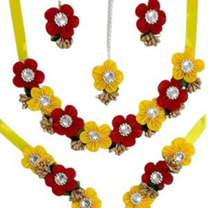 BengCraft Floral Haldi Jewelry Set for B...