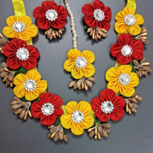 BengCraft Floral Haldi Jewelry Set for B...