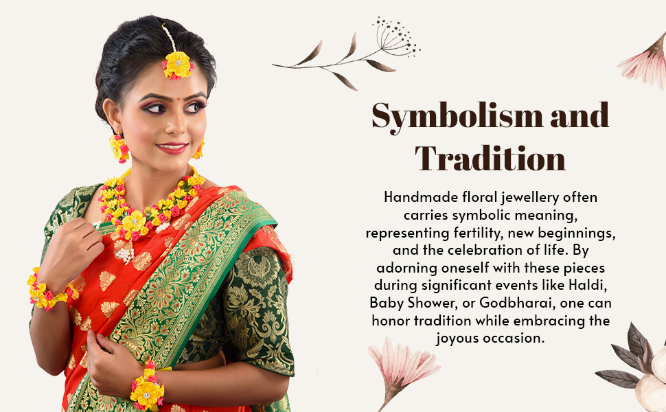 BengCraft Flowers Jewellery Set For Mehandi