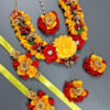 BengCraft Floral Jewellery Set for Bride, Artificial Flower Jewellery for Haldi Mehndi jewelry for Mom, Women Bridal Jewellery Set - Image 5