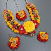 BengCraft Floral Jewellery Set for Bride, Artificial Flower Jewellery for Haldi Mehndi jewelry for Mom, Women Bridal Jewellery Set - Image 7
