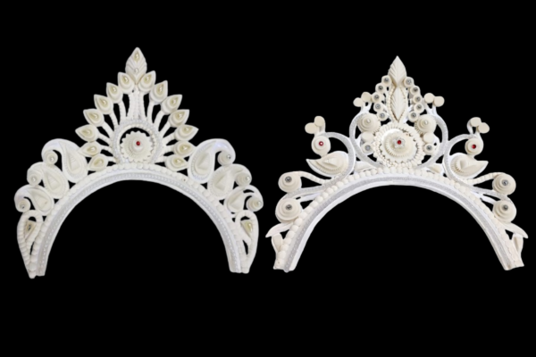 Traditional Bridal Mukut, Wedding Headgear, Handcrafted Women Hair Accessory - Image 2